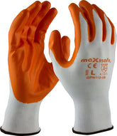 Maxisafe Orange Nitrile Coated Polyester Glove, 5 Pack (1 Pair)